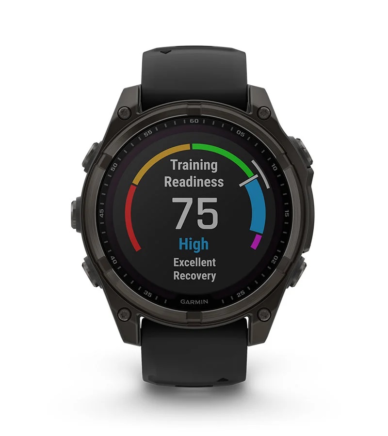 Умные часы Garmin Fenix 8, 47 мм, Solar, Sapphire Titanium with AMP yellow/graphite silicone band